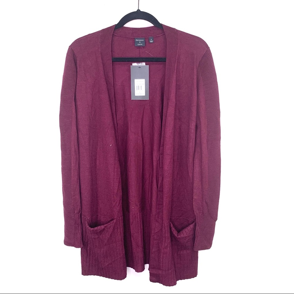 Devotion By Cyrus Ribbed Sleeve Cozy Cardigan - Picture 2 of 14